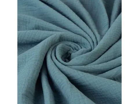 Prześcieradło muślinowe 160x200 z gumką ciemna zieleń 34