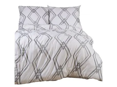 Pościel jersey 220x200+2/70x80 sweet jersey popielate romby slodkiesny