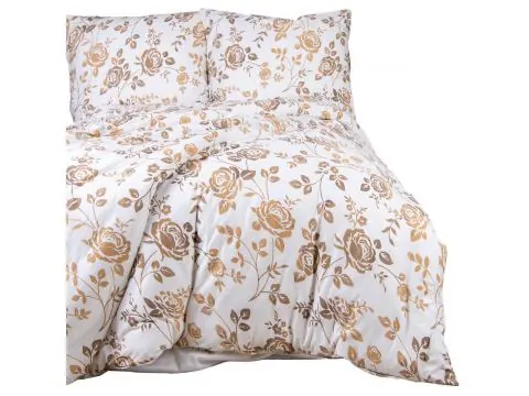 Pościel jersey 220x200+2/70x80 sweet jersey brązowe rózyczki slodkiesny