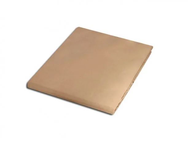 Prześcieradło z satyny bawełnianej 160x220 beżowy 018 bez gumki