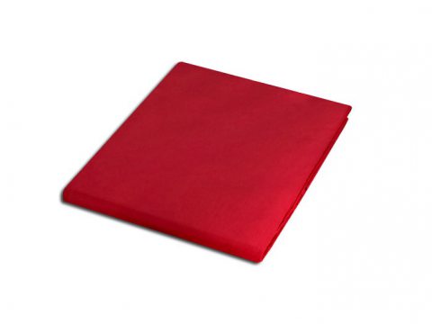 Prześcieradło z satyny bawełnianej 160x220 czerwone  029 bez gumki