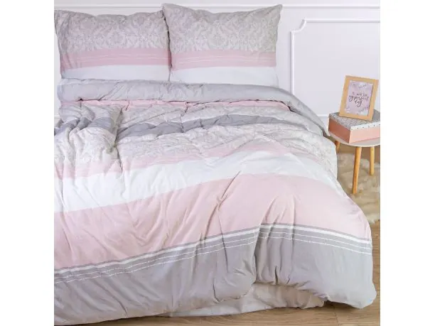 Pościel jersey 160x200+2/70x80 sweet jersey kolorowe pasy slodkiesny