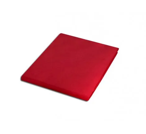 Prześcieradło z satyny bawełnianej 220x200 czerwone 029 bez gumki