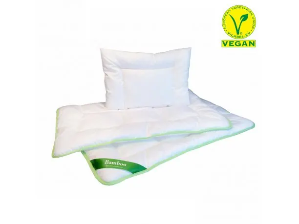 Komplet kołdra dziecięca 90x120 - poduszka 40x60 Bamboo antyalergiczna bambusowa