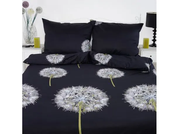 Pościel satynowa 180x200+2/70x80 sweet sofia białe dmuchawce slodkiesny Andropol