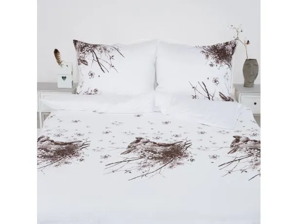 Pościel satynowa 180x200+2/70x80 sweet sofia gniazdo jaskółek slodkiesny Andropol 18850