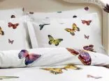 Pościel satynowa ekskluzywna Butterfly 200x220 Satin Delux Tivolyo Home Motylki