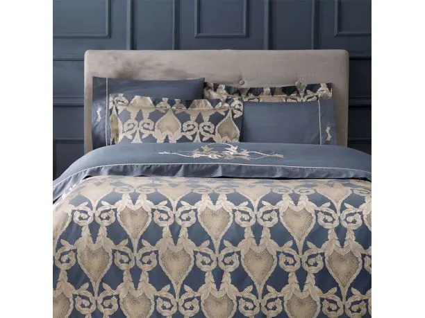 Ekskluzywna pościel żakardowa 200x220 Berta Blue Tivolyo