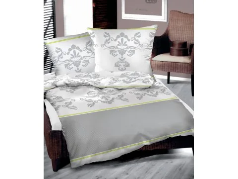 Pościel z satyny bawełnianej Greno Gold Line 220x200 Wersal Limonka