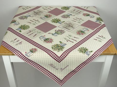 Obrus gobelinowy 100x100 cm lawenda wz 013  SlodkieSny