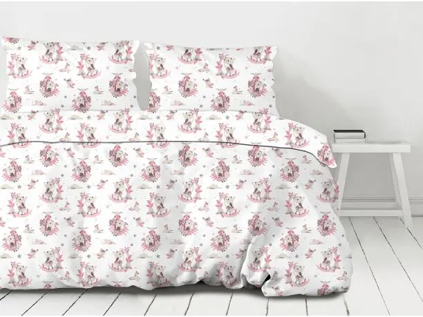 Pościel z bawełny 160x200 +2/70x80 Bajkowy świat dla dzieci