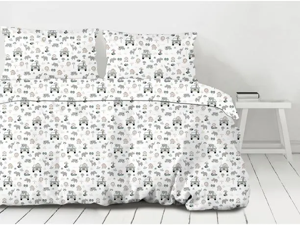 Pościel z bawełny 160x200 +2/70x80 afryka dla dzieci