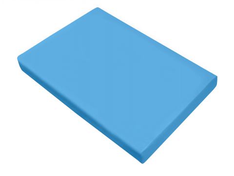 Prześcieradło satynowe 220x210 Turkusowe bez gumki  Greno turkus