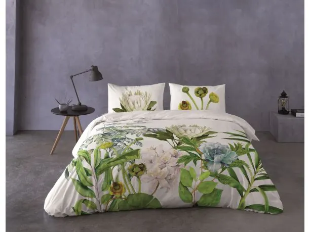 Pościel satynowo – bawełniana 160x200 +2/70x80 kwiaty satyna prestige 09