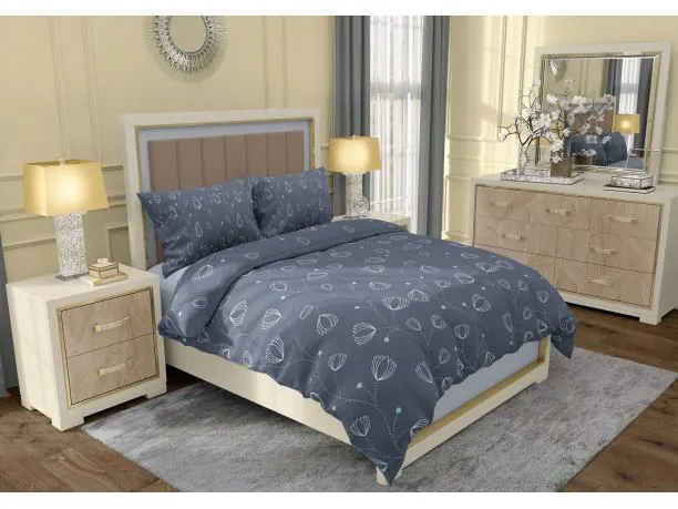 Pościel z bawełny 160x200 +2/70x80 kwiat Gold Collection bloom