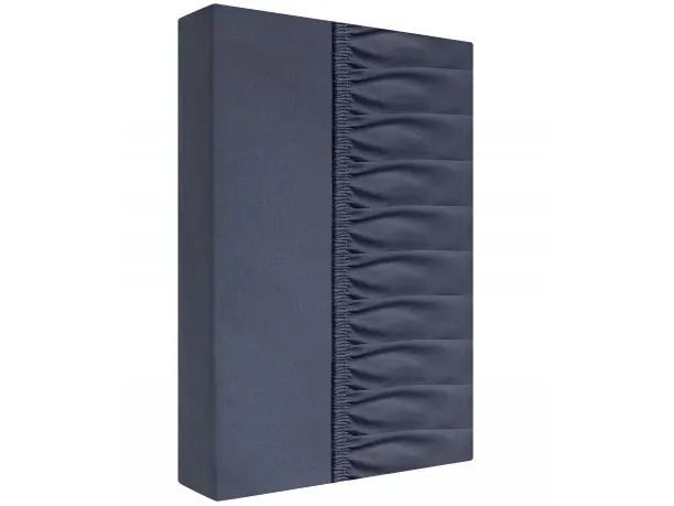 Prześcieradło bawełniane z gumką silver 160x200 + 25 cm ciemny popiel