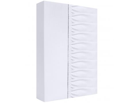 Prześcieradło bawełniane z gumką silver 220x200 + 25 cm białe