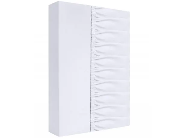 Prześcieradło bawełniane z gumką silver 220x200 + 25 cm białe