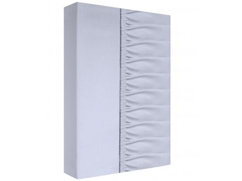 Prześcieradło bawełniane z gumką silver 220x200 + 25 cm srebrny