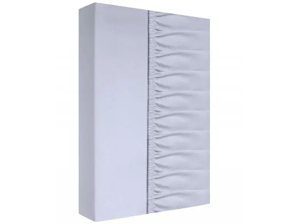 Prześcieradło bawełniane z gumką silver 220x200 + 25 cm srebrny
