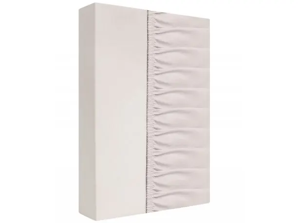 Prześcieradło bawełniane z gumką silver 220x200 + 25 cm ecri