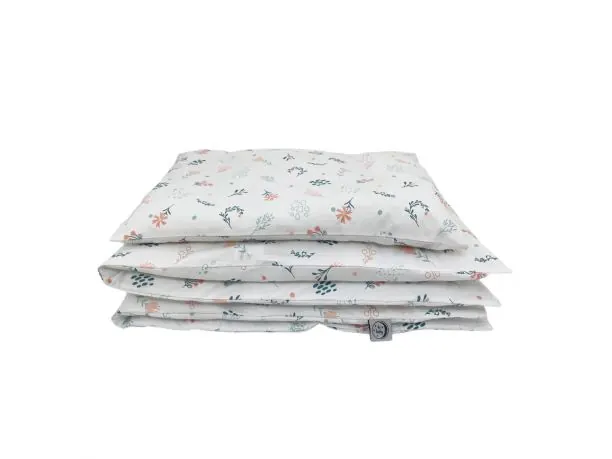 Komplet pościeli z bawełny 100x135 + 40x60 kwiatuszki dla dzieci