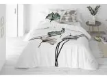 Pościel satynowo – bawełniana 160x200 +2/70x80 liście miłorzębu satyna prestige 17