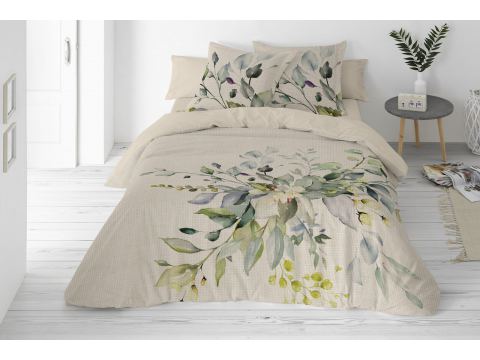 Pościel lniana 220x200 +2/70x80 linen naturalna wiosna  03