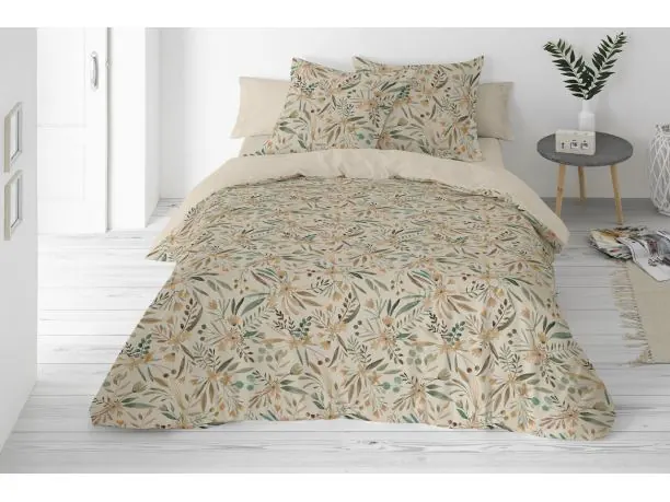 Pościel z lnu bawełny 220x200 +2/70x80 linen naturalna łączka 06 lniana