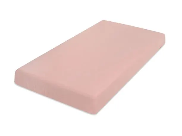 Prześcieradło z muślinu 60x120 z gumką dziecięce różowy 12 muślinowe