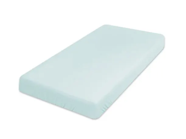 Prześcieradło z muślinu 60x120 z gumką dziecięce miętowe 33 muślinowe