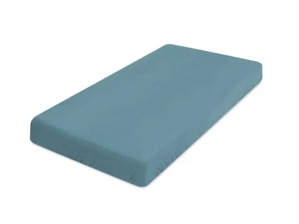 Prześcieradło z muślinu 60x120 z gumką dziecięce ciemno zielony 34 muślinowe