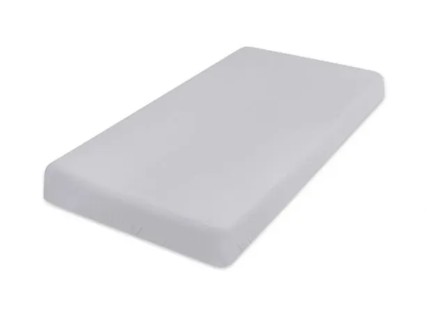 Prześcieradło z muślinu 60x120 z gumką dziecięce jasno popielate 42 muślinowe