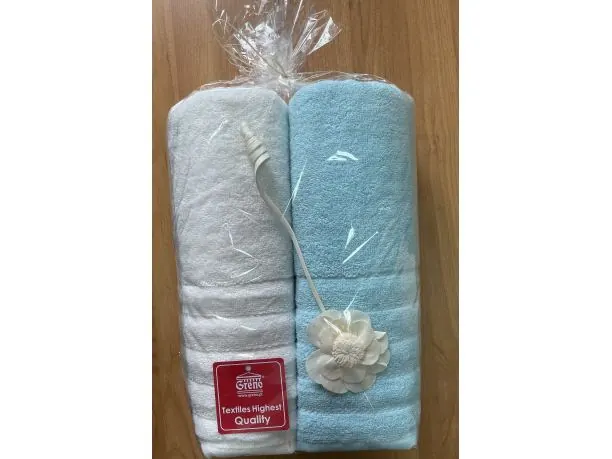 Komplet ręczników Alexa 2/70x130 upominek - kremowy, aqua Greno