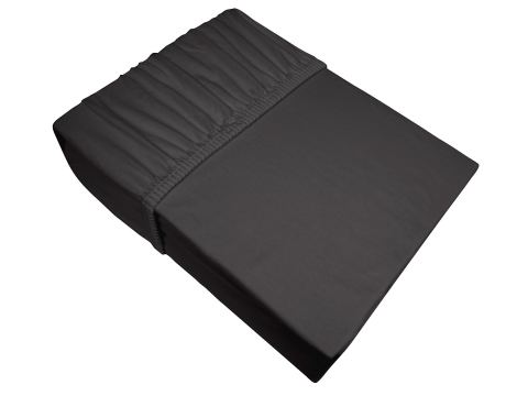 Prześcieradło Jersey z gumką 180x200 ciemny popiel - Bielbaw