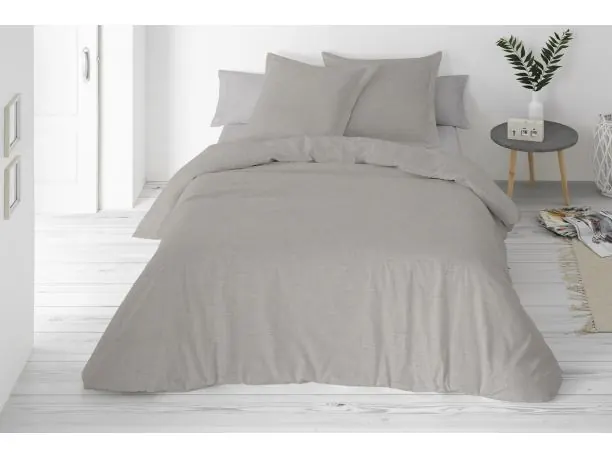 Pościel lniana 220x200 +2/70x80 linen naturalna popielata 033