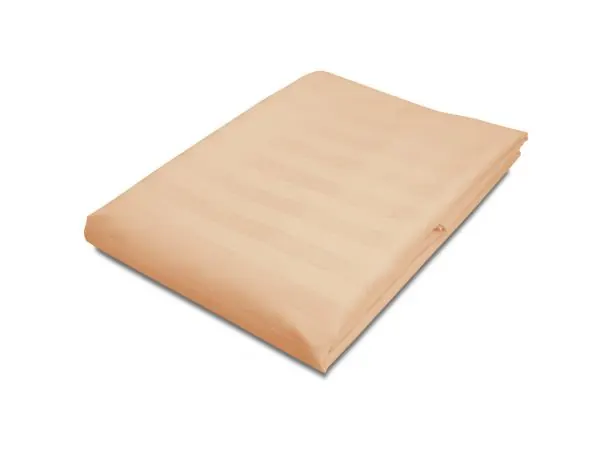 Prześcieradło bambusowe satyna bawełniana 160x240 bez gumki Stripe paski beżowe