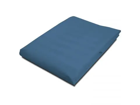 Prześcieradło bambusowe satyna bawełniana 220x260 Chaber bez gumki Strpie paski chabrowe