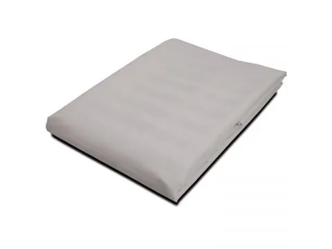 Prześcieradło bambusowe satyna bawełniana 160x240 Grey bez gumki Stripe paski szare