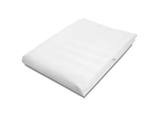 Prześcieradło bambusowe satyna bawełniana 160x240 Białe bez gumki Stripe paski białe