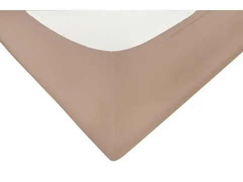 Prześcieradło satynowe Gold 140x200 beżowe z gumką Matex 016