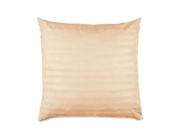 Poszewka bambusowa 40x40 cm satyna bawełniana Stripe paski beżowe