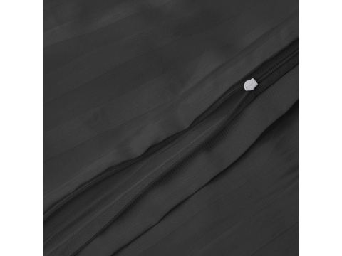 Poszewka bambusowa 70x80 cm satyna bawełniana Black Stripe paski czarne z listwą