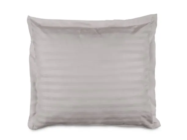 Poszewka bambusowa 70x80 cm satyna bawełniana Stripe Grey paski szare z listwą