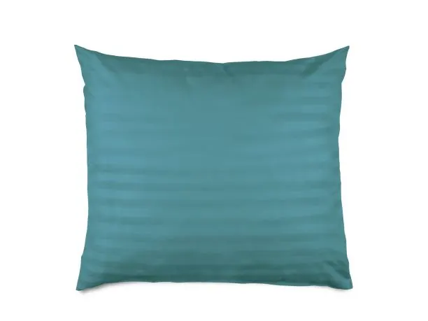 Poszewka bambusowa 50x60 cm satyna bawełniana Stripe turkus morski paski turkusowe