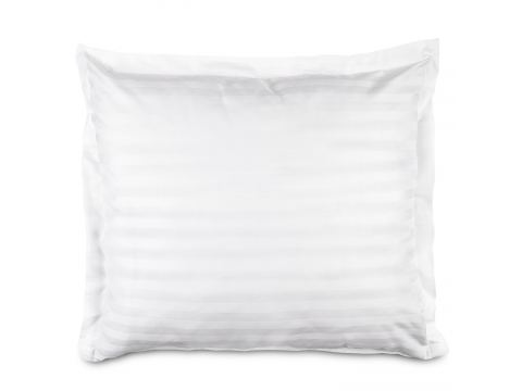 Poszewka bambusowa 70x80 cm satyna bawełniana Stripe White paski białe z listwą