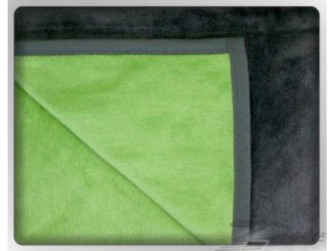 Koc Glamour  150x200 Stalowy / zielony  Greno dwukolorowy