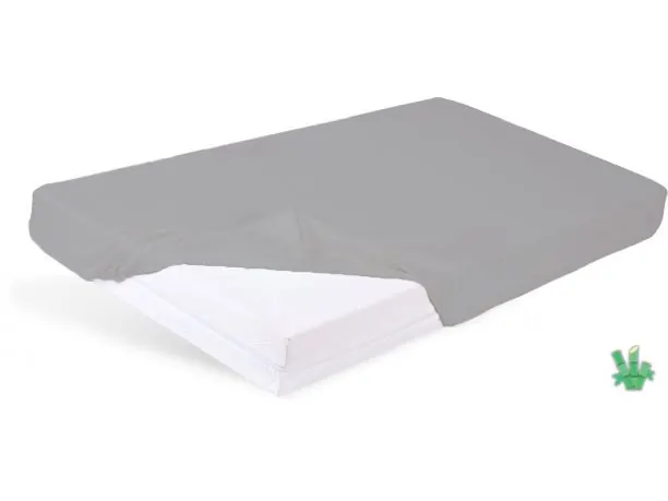 Prześcieradło bambusowe 120x200 z gumką ciemny popiel Bamboo 044