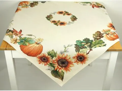 Obrus gobelinowy 100x100 cm dynie, słoneczniki SlodkieSny