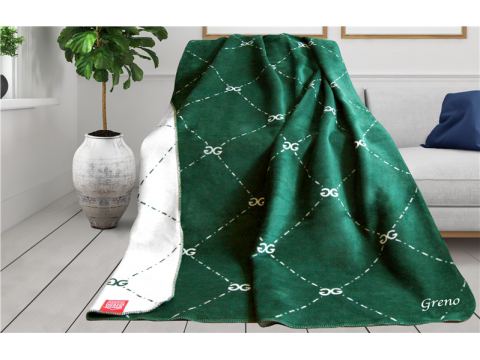 Koc Glamour 150x200 original zielony